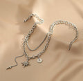 Ladies Cross & Star Circle Pendent Necklace SKAJ026 - SWEETKAMA