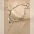 Ladies Cross & Star Circle Pendent Necklace SKAJ026 - SWEETKAMA