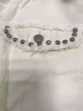Ladies Denim Pockets Lapel Metal Loose Shirt 32131 - SWEETKAMA