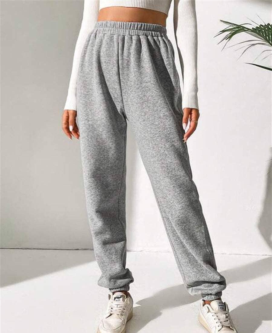 Ladies Elastic Waist Jogger Pants Sweatpants 1009 - SWEETKAMA