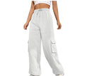 Ladies Elastic Waist Wide Leg Sweatpants 1056 - SWEETKAMA