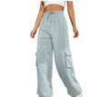 Ladies Elastic Waist Wide Leg Sweatpants 1056 - SWEETKAMA