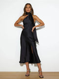 Ladies Elegant Backless Daily Midi Dress GQRZ - SWEETKAMA