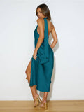 Ladies Elegant Backless Daily Midi Dress GQRZ - SWEETKAMA