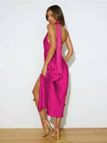 Ladies Elegant Backless Daily Midi Dress GQRZ - SWEETKAMA
