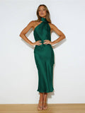 Ladies Elegant Backless Daily Midi Dress GQRZ - SWEETKAMA