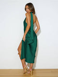 Ladies Elegant Backless Daily Midi Dress GQRZ - SWEETKAMA