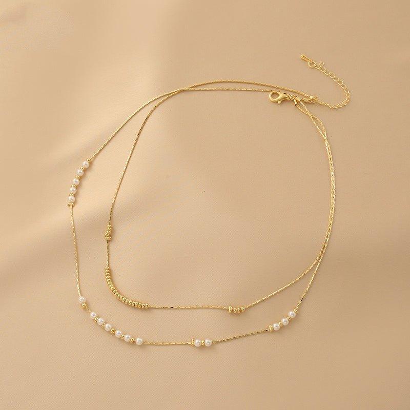 Ladies Elegant White Beads Necklace SKAJ021 - SWEETKAMA