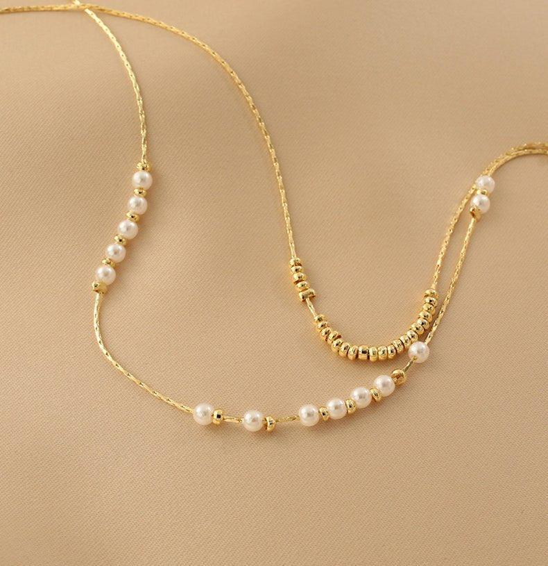 Ladies Elegant White Beads Necklace SKAJ021 - SWEETKAMA