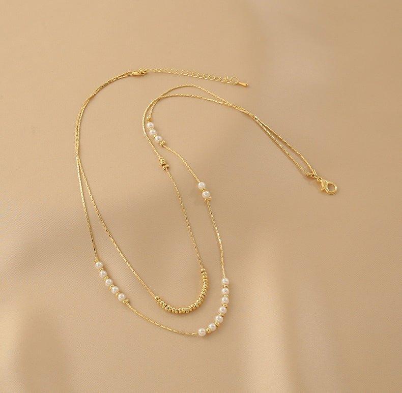 Ladies Elegant White Beads Necklace SKAJ021 - SWEETKAMA