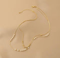 Ladies Elegant White Beads Necklace SKAJ021 - SWEETKAMA