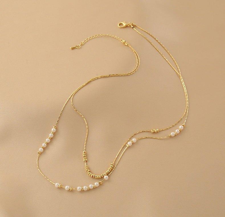 Ladies Elegant White Beads Necklace SKAJ021 - SWEETKAMA