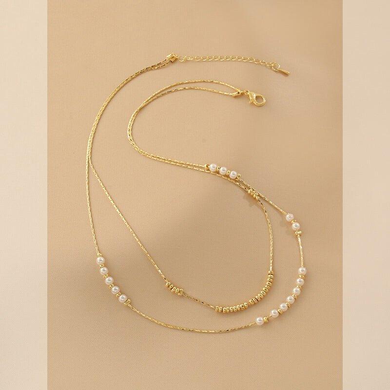 Ladies Elegant White Beads Necklace SKAJ021 - SWEETKAMA
