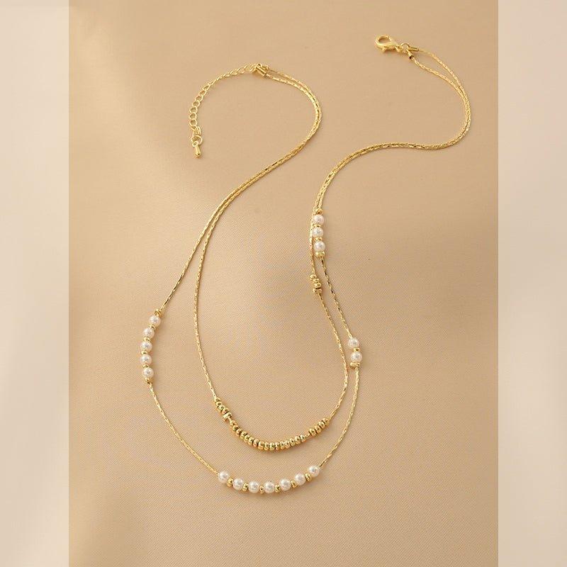Ladies Elegant White Beads Necklace SKAJ021 - SWEETKAMA