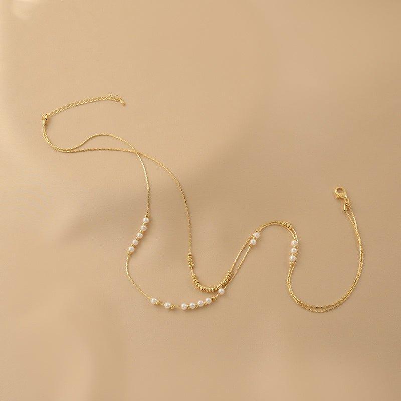 Ladies Elegant White Beads Necklace SKAJ021 - SWEETKAMA