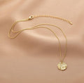 Ladies Fake Pearl Beads Circle Disc Pendent Necklace Set SKAJ010 - SWEETKAMA