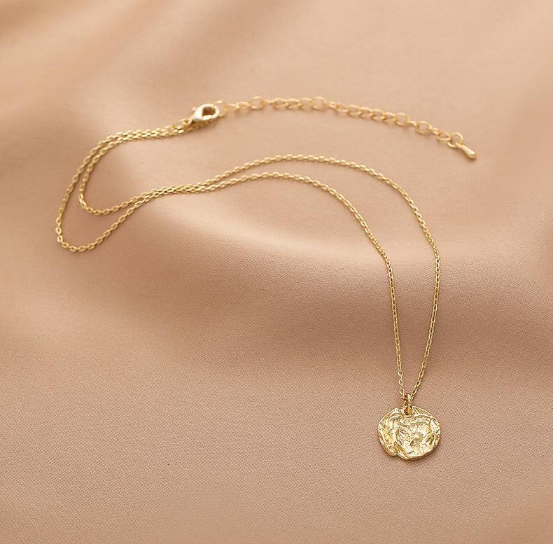 Ladies Fake Pearl Beads Circle Disc Pendent Necklace Set SKAJ010 - SWEETKAMA