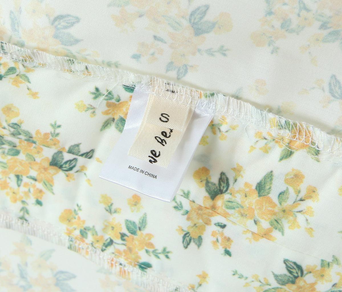 Ladies Floral Print Bustier Sleeveless Midi Dress C2723 - SWEETKAMA