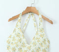 Ladies Floral Print Bustier Sleeveless Midi Dress C2723 - SWEETKAMA
