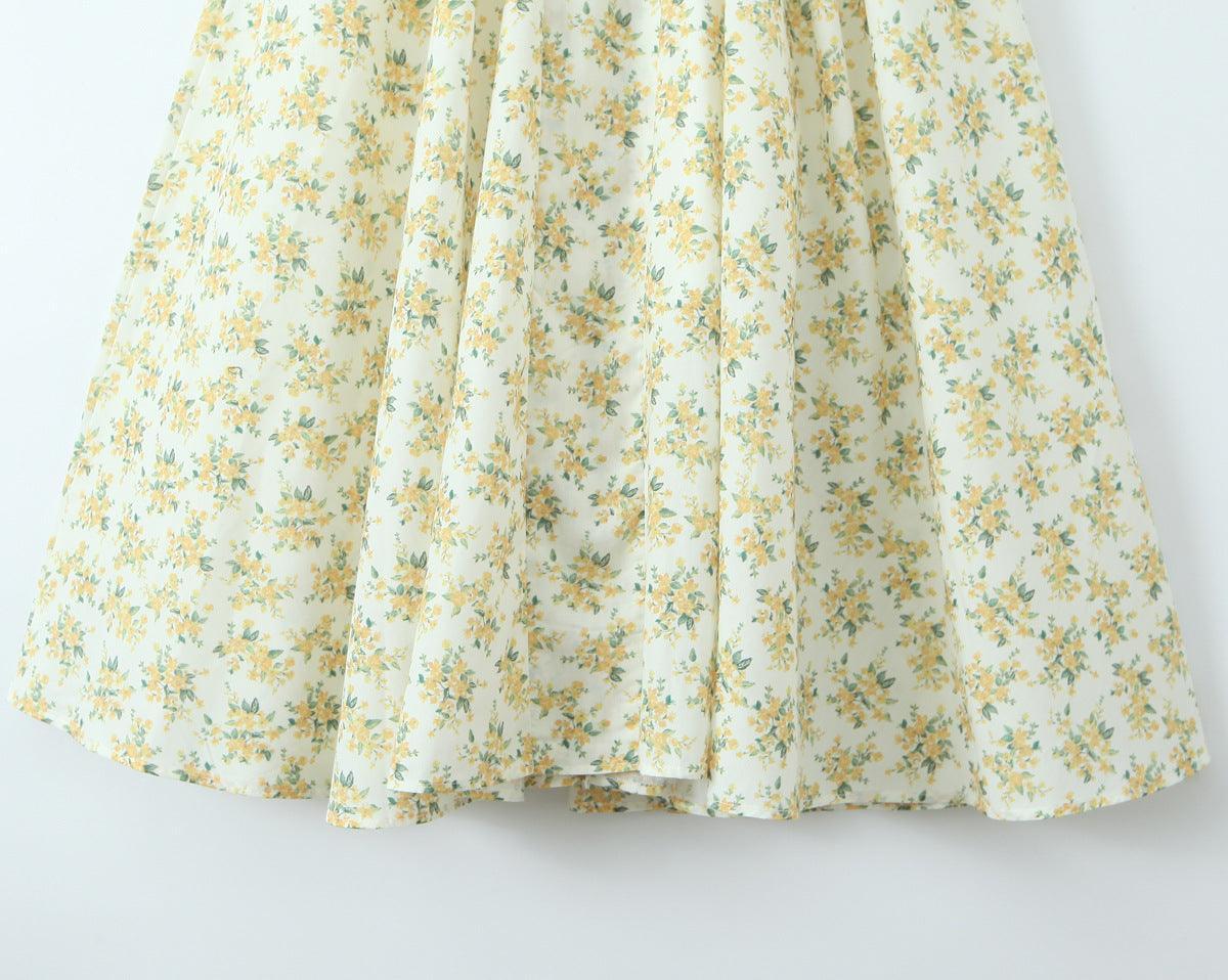 Ladies Floral Print Bustier Sleeveless Midi Dress C2723 - SWEETKAMA