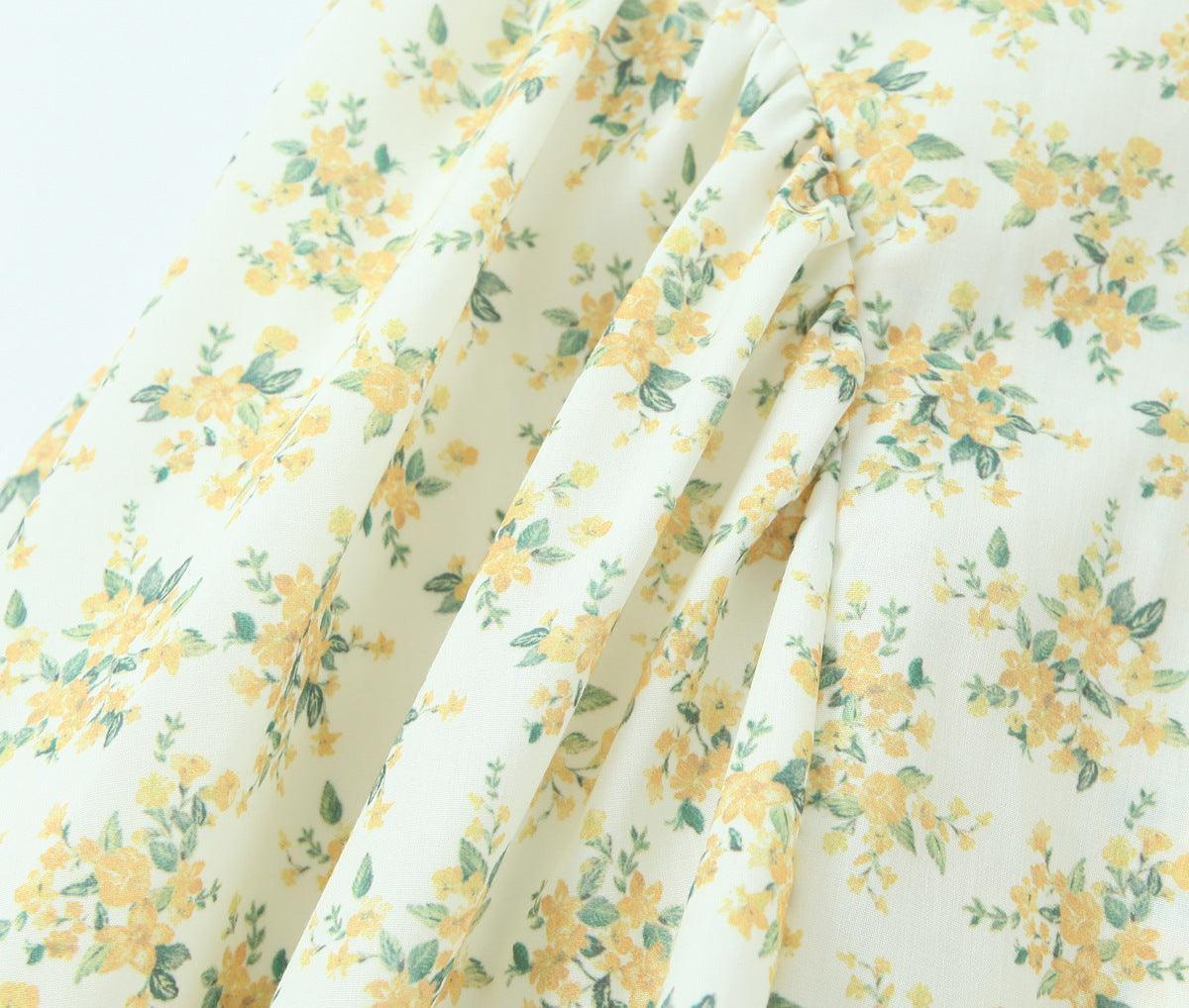 Ladies Floral Print Bustier Sleeveless Midi Dress C2723 - SWEETKAMA
