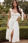 Ladies Floral Print Daily Halter Dress 1907 - SWEETKAMA
