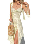 Ladies Floral Print Daily Halter Dress 1907 - SWEETKAMA