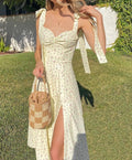 Ladies Floral Print Daily Halter Dress 1907 - SWEETKAMA
