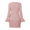 Ladies Flounce Bowknot Daily Long Dress EQSL - SWEETKAMA