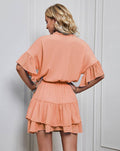 Ladies Flounce Solid Color Daily Romper 2306-2 - SWEETKAMA