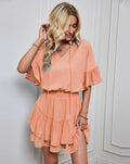 Ladies Flounce Solid Color Daily Romper 2306-2 - SWEETKAMA