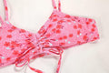Ladies Flower Print Shoulder Straps Bikini Set MK21055 - SWEETKAMA