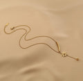 Ladies Gold Bead and Flower Pendent Necklace SKAJ013 - SWEETKAMA
