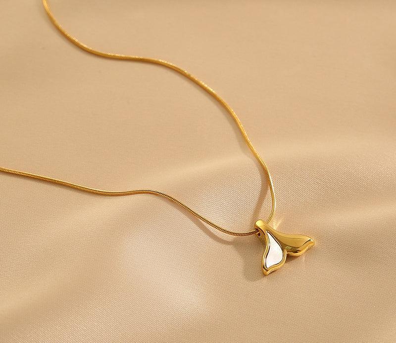 Ladies Golden Fishtail Necklace SKAJ036 - SWEETKAMA