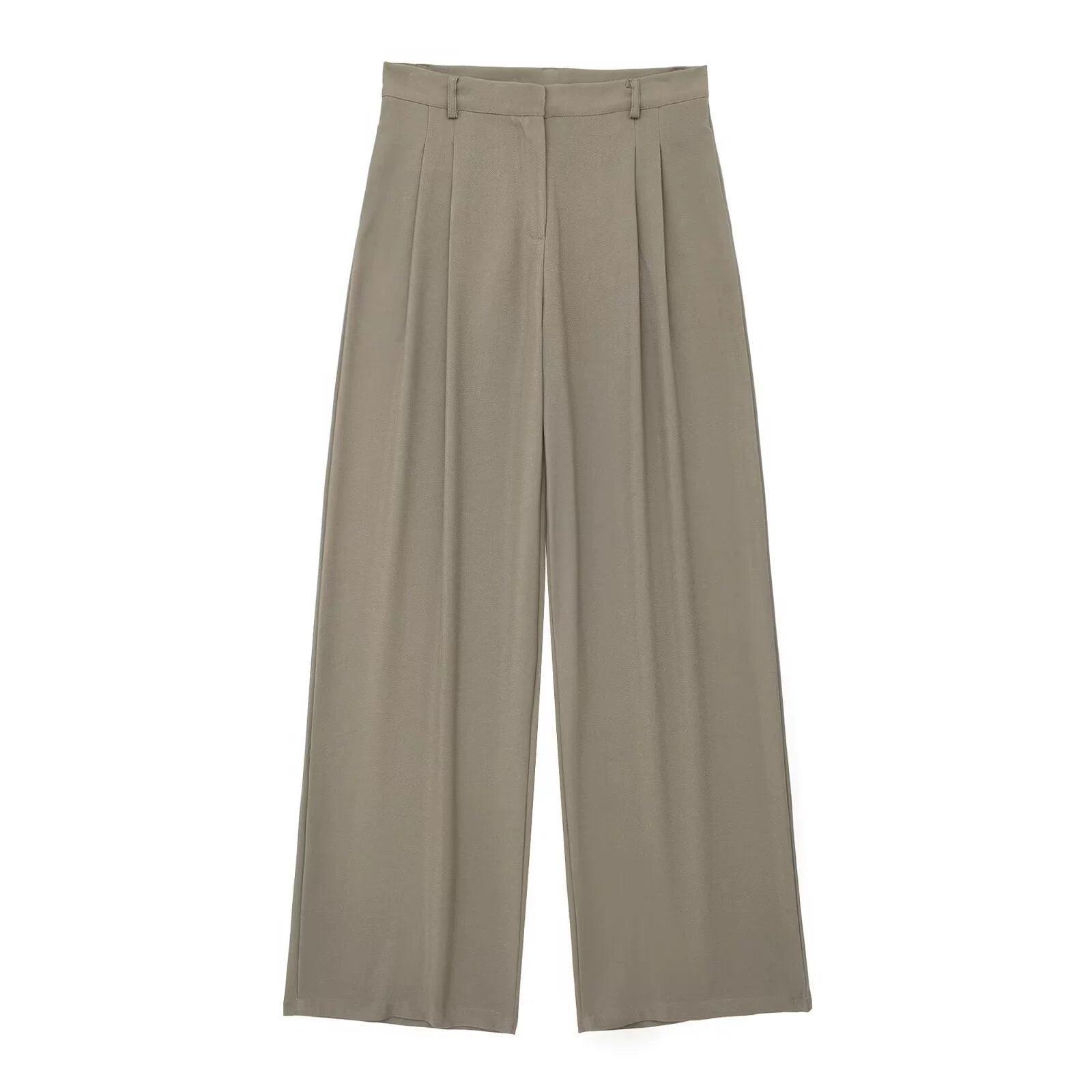 Ladies Halterneck Vest and Straight Pants Set 2251 - SWEETKAMA