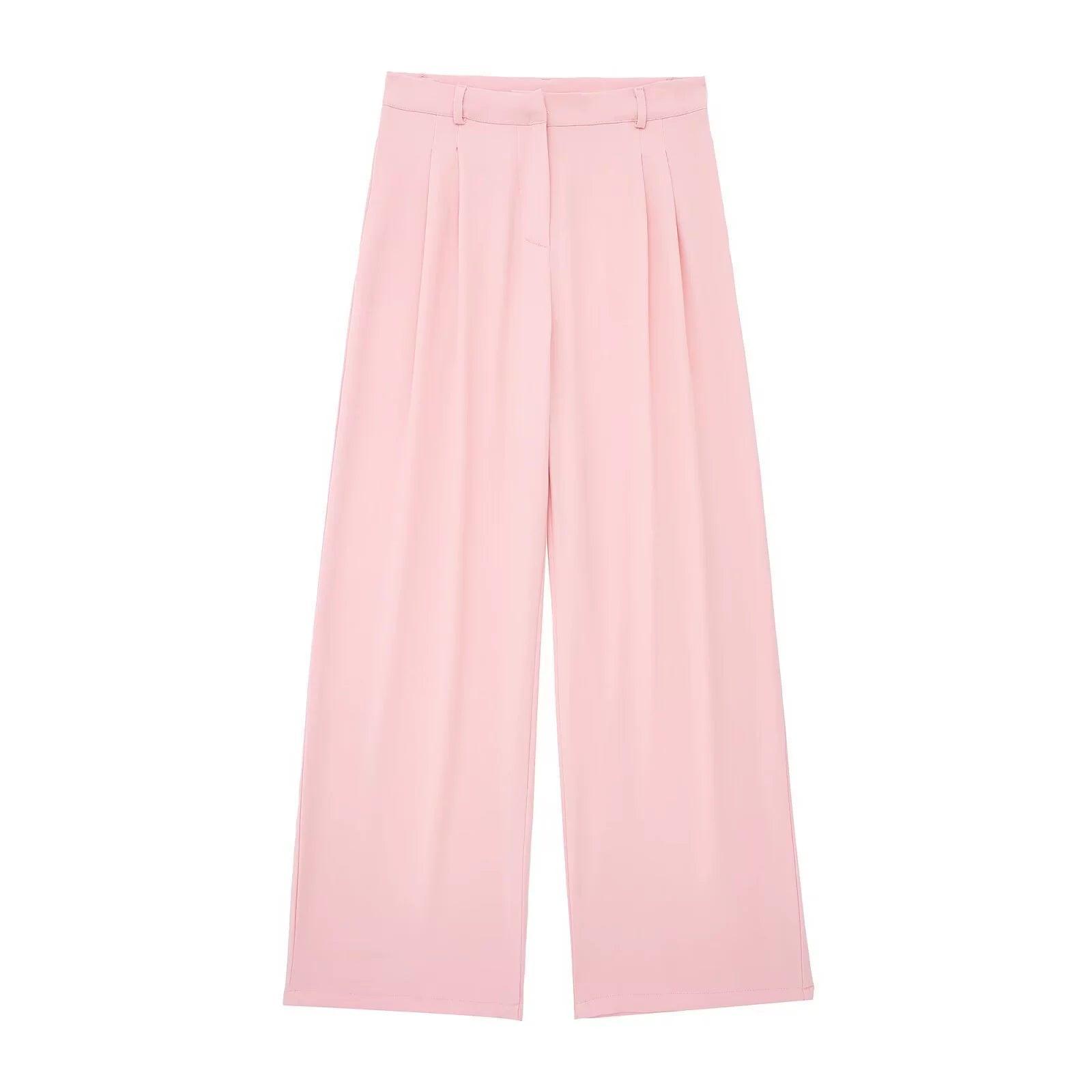 Ladies Halterneck Vest and Straight Pants Set 2251 - SWEETKAMA