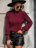 Ladies High Collar Long Sleeves Daily Sweater E2313 - SWEETKAMA