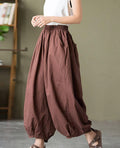 Ladies High Waist Lantern Leg Daily Pants 1045 - SWEETKAMA