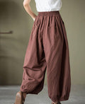 Ladies High Waist Lantern Leg Daily Pants 1045 - SWEETKAMA