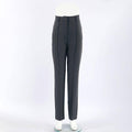 Ladies High Waist Stright Leg Suit Pants C-K7040 - SWEETKAMA