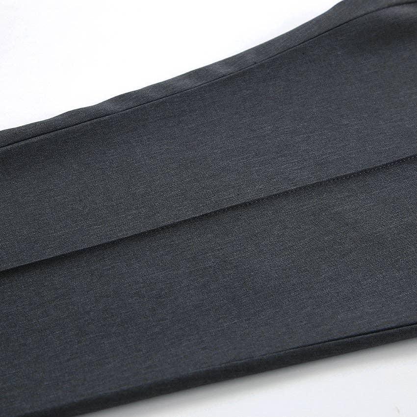 Ladies High Waist Stright Leg Suit Pants C-K7040 - SWEETKAMA