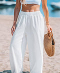Ladies High Waist Wide Leg Daily Pants 1028 - SWEETKAMA