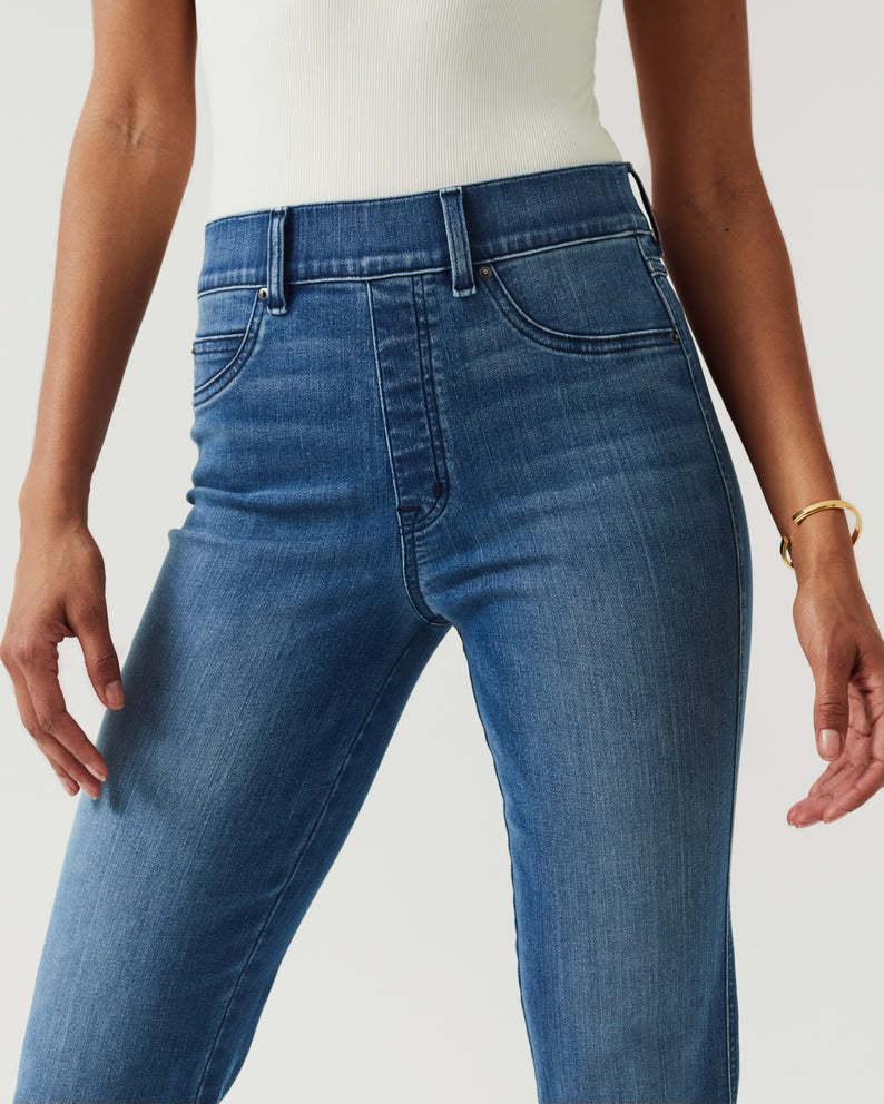 Ladies High Waisted Flare Denim Pants 925 - SWEETKAMA
