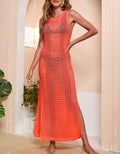 Ladies Hollow Style Bikini Cover Up Midi Dress HGH7148 - SWEETKAMA