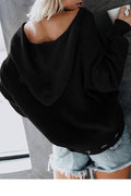 Ladies Hooded Zipper V-Neck Long Sleeves Cardigan LC851186 - SWEETKAMA