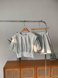 Ladies Hoodie Feeling Top and Shorts 2PCS Set SKST401 - SWEETKAMA