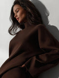 Ladies Irregular Stright Leg Loose Swearter Set TZ0050 - SWEETKAMA