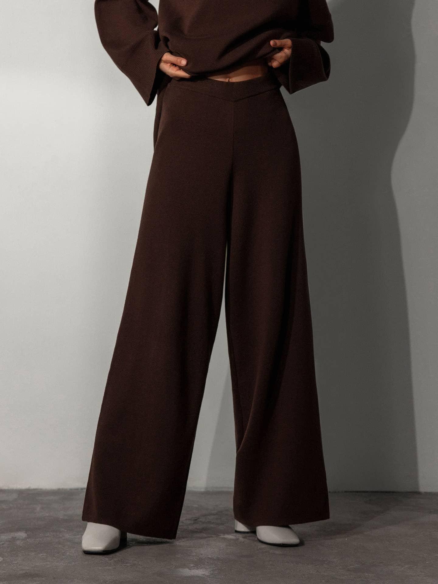 Ladies Irregular Stright Leg Loose Swearter Set TZ0050 - SWEETKAMA