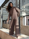 Ladies Irregular Stright Leg Loose Swearter Set TZ0050 - SWEETKAMA