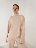 Ladies Irregular Stright Leg Loose Swearter Set TZ0050 - SWEETKAMA